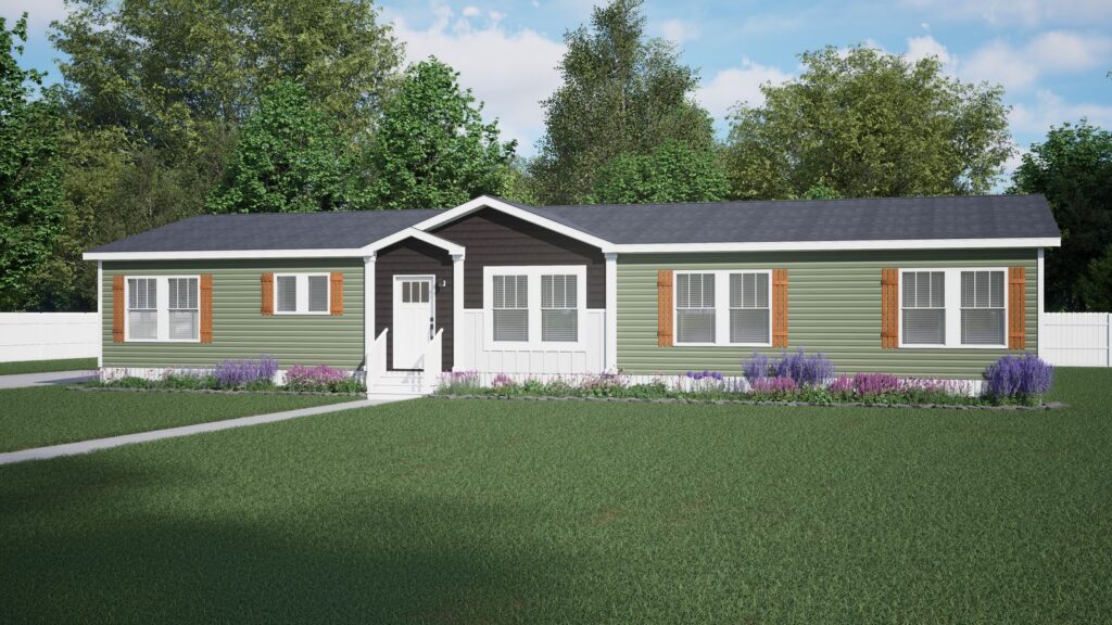 Clayton Boujee Premier double wide mobile home, exterior view 6