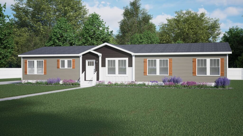 Clayton Boujee Premier double wide mobile home, exterior view 3