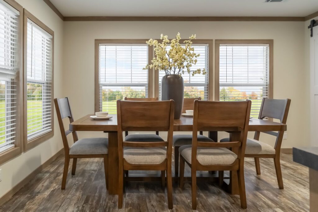 Clayton Boujee Premier double wide mobile home, interior view 1