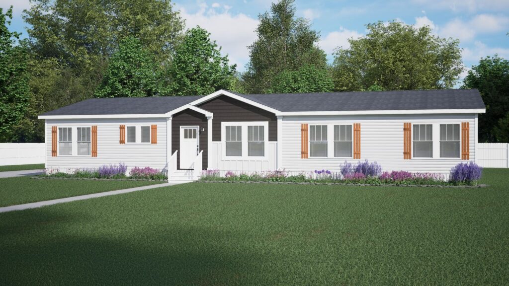 Clayton Boujee Premier double wide mobile home, exterior view 4
