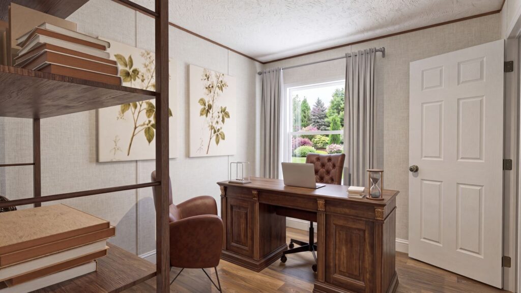 The BIRCH Guest Bedroom. This Manufactured Mobile Home features 3 bedrooms and 2 baths.