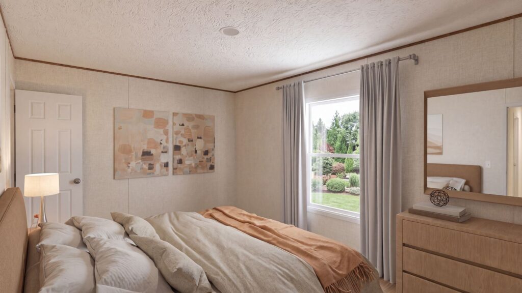 The MAGNOLIA Guest Bedroom. This Manufactured Mobile Home features 3 bedrooms and 2 baths.