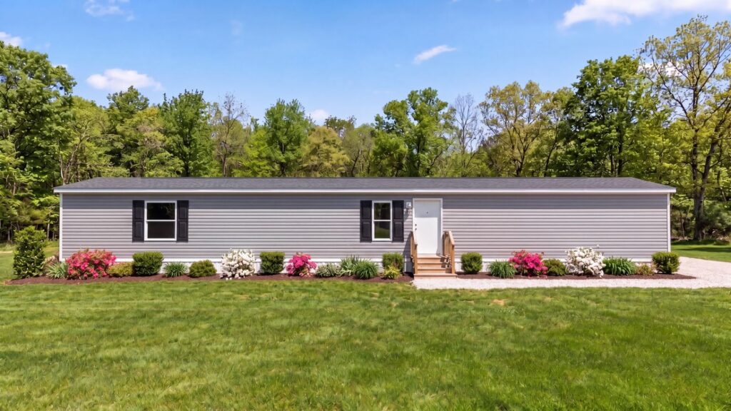 The MAGNOLIA Exterior. This Manufactured Mobile Home features 3 bedrooms and 2 baths.